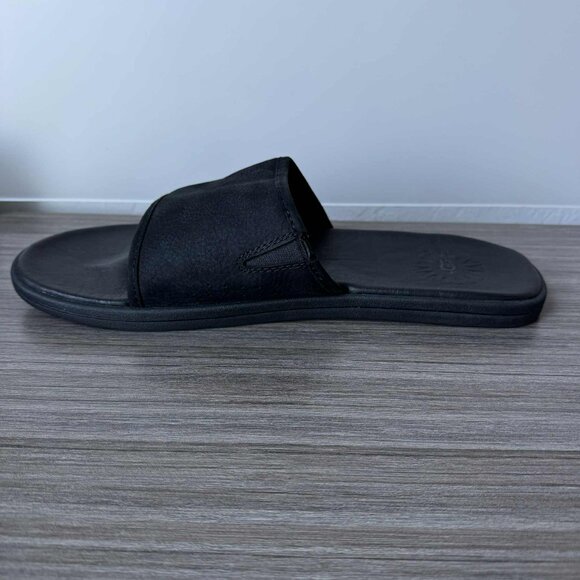 UGG Men's Seaside Slides Sandals Black Nubuck size 10 $80 - Picture 8 of 9